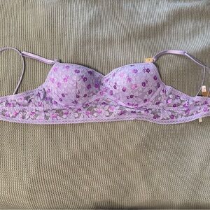 Victoria's Secret Purple Floral Lace Bra